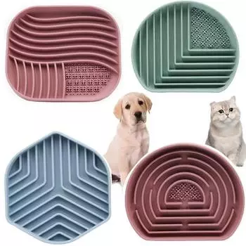 Принадлежности для питомцев Подушка для медленной еды Собака Миска для медленной еды Анти-удушение и защита от опрокидывания Силиконовая присоска Кошачья миска Подушка для еды