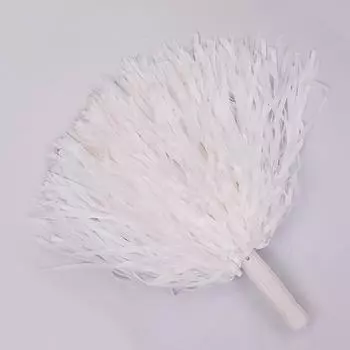 Принадлежности для спортивных матчей и декоратор для вокальных концертов. Черлидинг. Аплодисменты. Цветочный мяч. Помпоны. белый