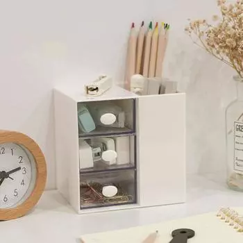 Принадлежности для стола Ящик для канцелярских принадлежностей для студентов Держатели для ручек Пенал Держатель для ручек Настольный ящик для хранения фиолетовый