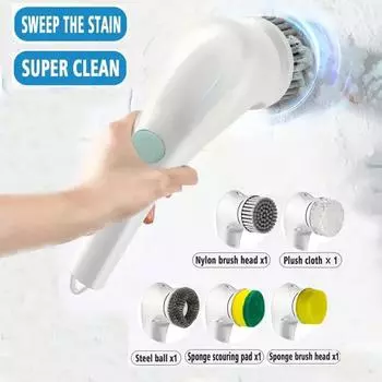 Принадлежности для ванной комнаты Полезные вещи для кухни Гаджеты Щетка для мытья посуды Электрическая щетка для чистки дома 5-в-1 Многофункциональные инструменты для сада L
