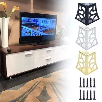 Принадлежности для ванной комнаты с винтами для кровати, шкафа, ножек, деталей мебели, ножки дивана, ножки стола 10cm чёрный