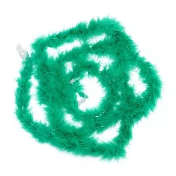 Принадлежности Пушистые украшения для вечеринок Grament Аксессуары Боа из перьев Полоски Перья Одежда Ткань зелёный