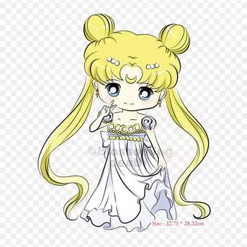Princesa Serenity Chibi Chibiusa железные нашивки для одежды, наклейки с аппликациями на одежду, термочувствительная нашивка на заказ
