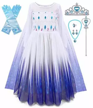 Princess Dress Cosplay Dress Kids Dress Luxury Accessories Set Kids Costume One Piece Event Costume Stage Clothes Christmas Halloween Disguise