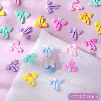 Princess On The Run Resin Jewelry Mixed Bow Nail Art Jewelry Dopamine Nail Art Butterfly Machine Ornament 50 Pcs