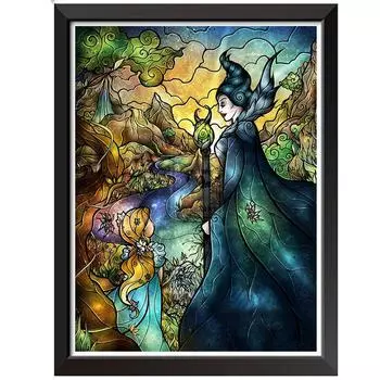 Принцесса и ведьма полная квадратная круглая 5D Diy круглая алмазная живопись Алмазная вышивка крестиком украшение дома живопись Full Round 20x30CM