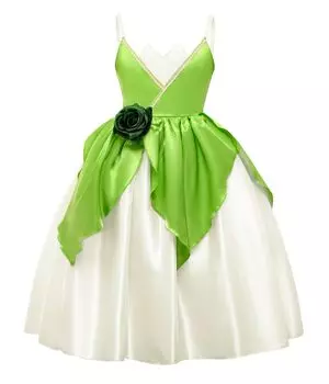 Принцесса и волшебный поцелуй Платье принцессы Тианы Костюм принцессы-лягушки Короля-лягушки для детей Костюм для косплея зеленого цветка Костюм для мероприятий на Хэллоуин