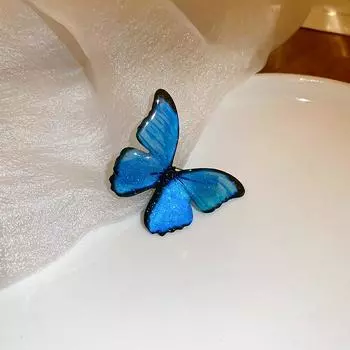 Принцесса Ветер Супер Фея Градиентный Переход Голубая Бабочка Серьги-Крючки Браслет Ожерелье Набор Сладкий Литературный Стиль Личность Универсальный Набор Ювелирных Изделий