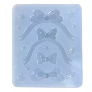 Принцесса в бегах с бантом и звездами, силиконовая форма, брелок для ключей, сумка, кулон, форма для орнамента ручной работы для подарка на день рождения