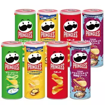 Pringles M Can Assorted Set of 4 Types Sour Cream Texas Style BBQ Состав может меняться в зависимости от сезона 4 шт. Kellogg s (Умасио и Лук, зелёный