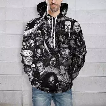 Print 3d Men Womens Hoodie Sweater Sweatshirt Jacket Coat Pullover Skull Top M