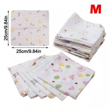 Принт Детский Носовой Платок Хлопковый Квадратный Шарф Новое Детское Полотенце 25x25cm