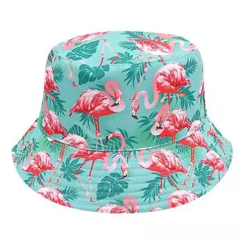 Print Flamingos Fisherman Cap Breathable Sun Protection Hat For Casual Wear