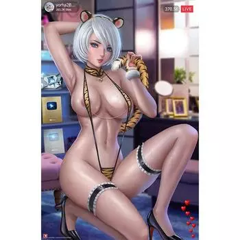 Принт Ganyu Genshin Impact обнаженная 3D сексуальная аниме девушка художественные постеры HD настенная живопись на холсте гостиная домашний декор картина 21cm30cm NoFrame