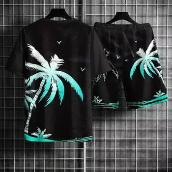 Принт «Кокосовая пальма», мужская упаковка из 2 шт. S