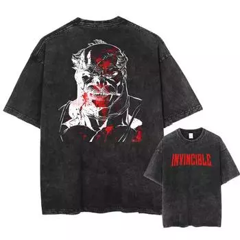 Принт Непобедимый Выстиранный Прибытие Мужская Одежда Футболка Омме Графические Футболки Мужская Футболка для Мужчин Ropa Hombre S