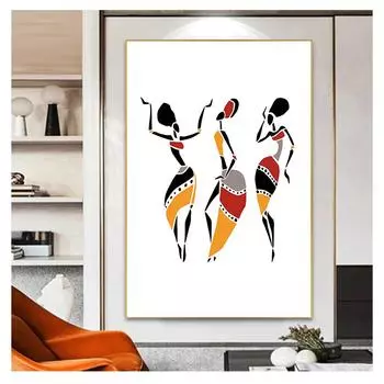 Принт плакат, африканская женщина, холст, живопись, настенные картины, домашний декор, красивая черная женщина, холст, искусство 21cm30cm NoFrame