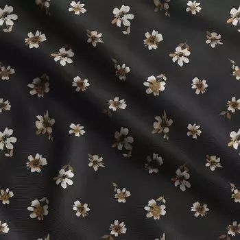 Принт Soimoi Florals, хлопковый батист, ткань для квилтинга, продаваемая во дворе, шириной 42 дюйма, хлопчатобумажная ткань средней плотности, 42 Inch Wide - Cotton Cambric чёрный