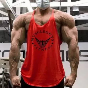 Принт Украшения Жилеты Летний уличный тренд Сексуальный хлопковый свободный топ-майка Фитнес Бодибилдинг Хлопок Дышащий Стринги Майка M
