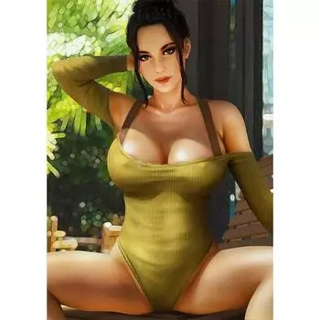 Принт воина 3D сексуальная аниме девушка художественные постеры HD настенная живопись на холсте для гостиной спальни домашний декор повесить картину 21cm30cm NoFrame