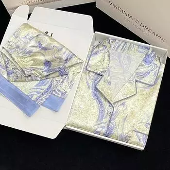 Пижамы женские с принтом летние пижамы новые короткие женские домашние костюмы XL