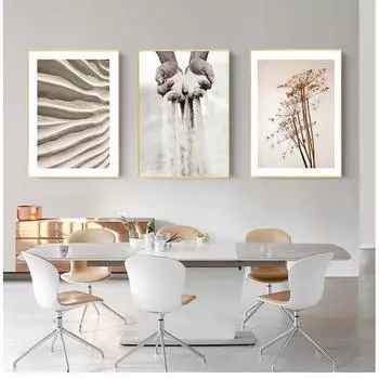 Принт, живопись, настенное искусство, пейзаж, картина, украшение для дома, абстрактный песок, пустыня, осенний цветок, природа, пейзаж, скандинавский холст, постер 21cm30cm NoFrame