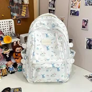 Printed Animal Rabbit Pattern Small Backpack For Girls And Teens Travel Casual