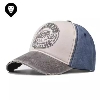 Бейсболка с принтом Мотоциклетная кепка Adjustable темно-коричневого