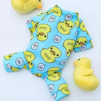 Printed cartoon pet clothes plush two-legged sweatshirt spring, autumn and winter pullover dog dog cat teddy supplies clothes XS синий