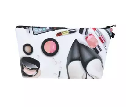 Printed Cosmetic Bag Clutch Bag Multifunctional Travel Storage Bag One Size