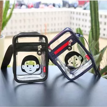 Printed Crossbody Bag Jelly Bag Couple Shoulder Bag Fashion PVC Transparent Bag Outdoor style 6