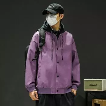 Printed Embroidered LOGO Youth Fashion Casual Solid Color Jacket M