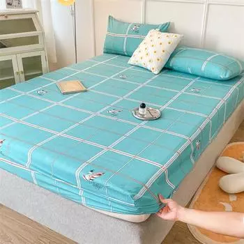 Комплекты простыней с принтом lenol, одинарные/полные/королевские/королевские простыни с наволочкой для дома, наматрасник на резинке Single 3pcs