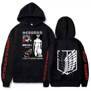 Свободный молодежный свитер с капюшоном с принтом на осень и зиму S красный