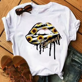 Printed Short-Sleeved Women S