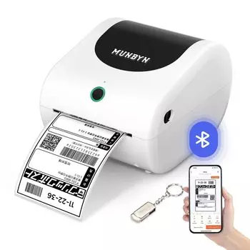 Принтер этикеток MUNBYN Click Post Применимо Высокоскоростное подключение Настройка одним щелчком Возможная доставка в домашний офис Упаковка Склад Этикетка Почтовая