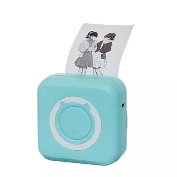 Принтер для наклеек, мини-портативный термопринтер, бумажный карманный термопринтер для фотопечати, беспроводной BT Connect, 57 мм розовый/белый