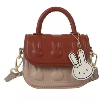 Printing Rabbit Motif Kids Messenger Bag With Pu Material For Play Everyday