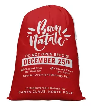 Printtoo 2 Pcs Large Santa Sacks with Drawstring Canvas Xmas Gifts Bags for Kids Christmas 27x20 Inch 27 x 20 Inches бежевый