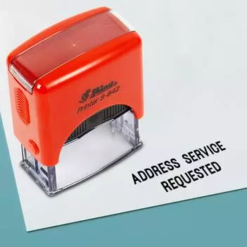 Printtoo Address Service Requested Self Inking Rubber Stamp Pre, Inked Office Stamp, Home Office Business Канцелярские товары, 38 x 14 мм, 38 x 14 mm фиолетовый