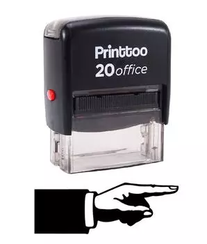 Printtoo ARROW LEFT Self Inking Rubber Stamp Office Stationary Custom 14 mm x 38 mm (Approx) чёрный