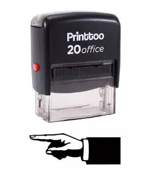Printtoo ARROW RIGHT Self Inking Rubber Stamp Office Stationary Custom 14 mm x 38 mm (Approx) чёрный