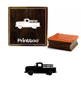 Printtoo Car Design Scrap-Booking Деревянный резиновый штамп Square Brown Print Block-2 x 2 2 x 2 Inches коричневый