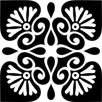 Printtoo Card Making Square Wooden Rubber Stamp Цветочный узор мандалы Scrap-booking-2 x 2 2 x 2 Inches коричневый