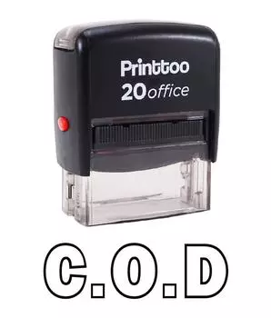 Printtoo COD Self Inking Rubber Stamp Office Stationary Custom Stamp-Black 14 mm x 38 mm (Approx) чёрный