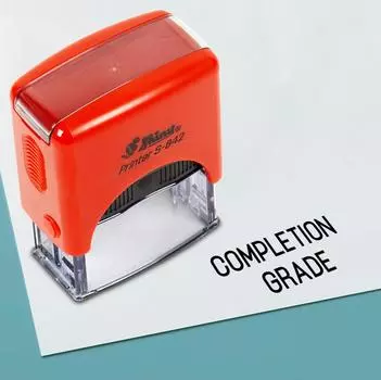 Printtoo Completion Grade Self Inking Rubber Stamp Pre, Inked Office Stamp, Канцелярские товары для домашнего офиса, 38 x 14 мм, 38 x 14 mm чёрный