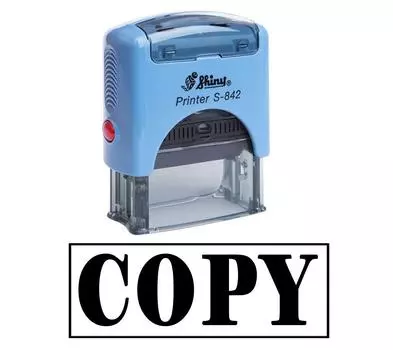 Printtoo COPY Самоклеящаяся резиновая печать на заказ Блестящая офисная канцелярская печать Impression Area 14 mm x 38 mm чёрный