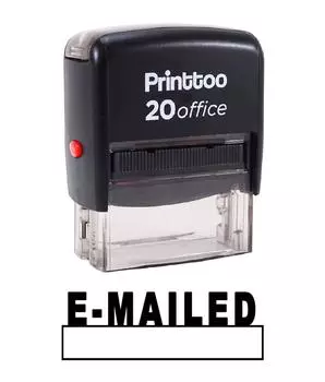 Printtoo Custom Stamp E-MAILED Self Inking Rubber Stamp Office 14 mm x 38 mm (Approx) чёрный