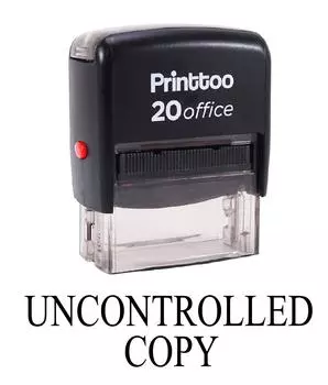 Printtoo Custom Stamp НЕКОНТРОЛИРУЕМАЯ КОПИЯ Самостоятельная резиновая печать Office 14 mm x 38 mm (Approx) чёрный
