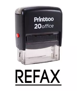 Printtoo Custom Stamp REFAX Self Inking Rubber Stamp Office Stationary-Black 14 mm x 38 mm (Approx) красный